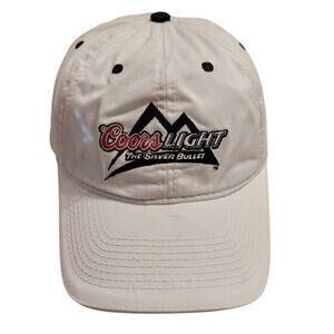 Coors Light Hat New Era‎ Men's One Size Adjustable White Silver Bullet